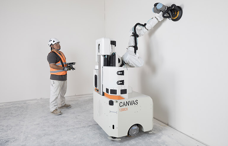 The 1200CX can reduce work at height, cut 70% of repetitive motion, and capture 99% of dust, claims Canvas.