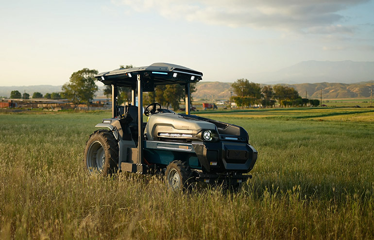 The MK-V smart tractor has an autonomous mode option, says Monarch Tractor.