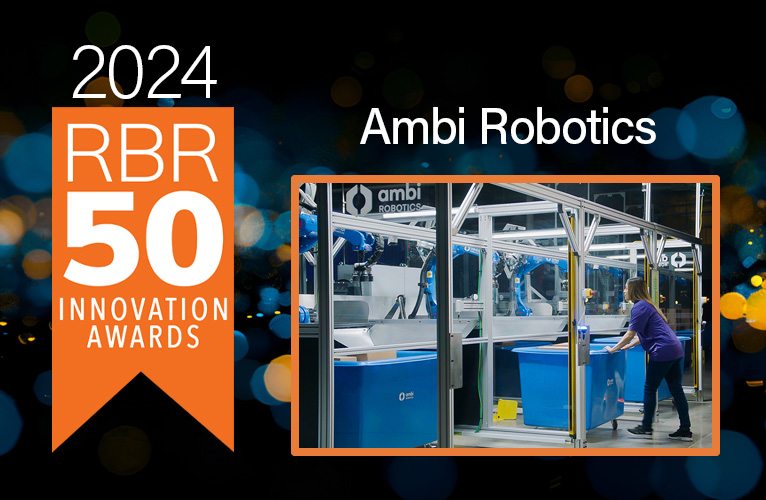 rbr50 banner with Ambi Robotics workcell.