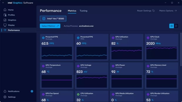 Intel Graphics Software for Arc GPUs updated with easy-to-use overclocking controls 8