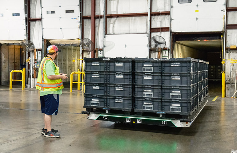 Slip Robotics automates trailer loading and loading for Valeo in Indiana.