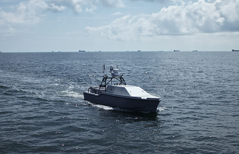 Saronic’s Corsair is a 24-foot autonomous surface vessel designed to deliver speed and impact for naval and maritime forces.